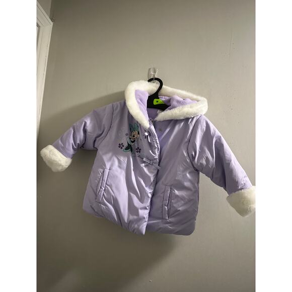 🔴Disney‎ Baby Minnie Mouse Purple winter jacket size 18 months - Picture 1 of 5